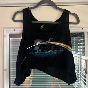 BLACK RAINBOW CROP TOP